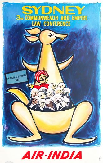 Vintage Air India Flights To Sydney International Law Conference Poster Print A3/A4