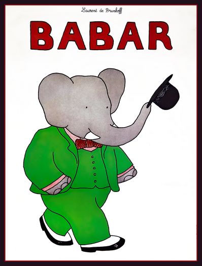 Vintage Babar The Elephant Movie Poster Print A3/A4