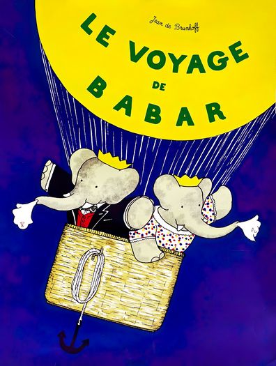 Vintage Babar The Elephant The Voyage of Babar Movie Poster Print A3/A4