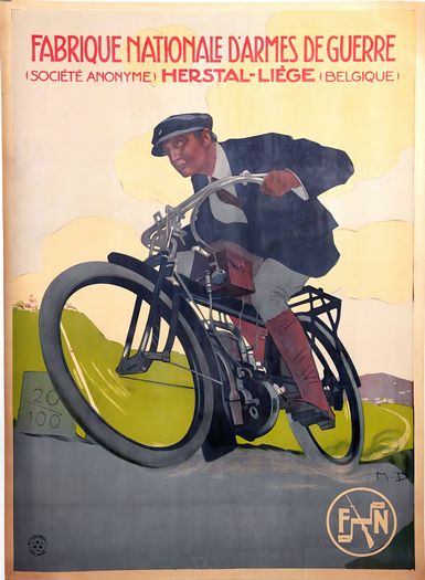 Vintage Belgian Motorcycle Advertisement Poster Print A3/A4