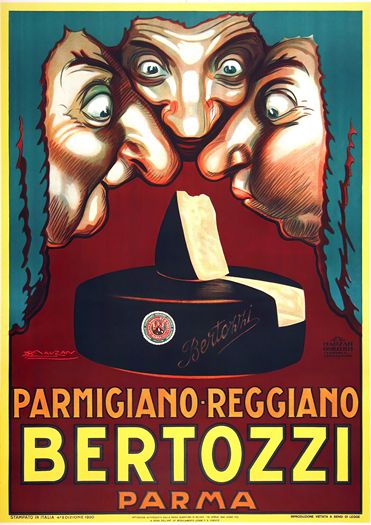 Vintage Bertozzi Italian Cheese Advertisement Poster Print A3/A4