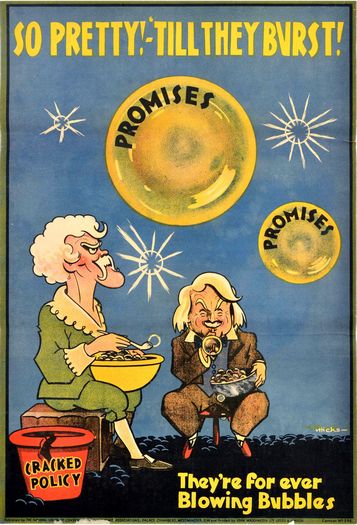 Vintage 1920's Conservative Tory Party Anti Lloyd George Election Poster Print A3/A4