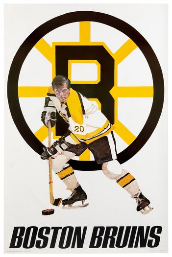 Vintage Boston Bruins USA Ice Hockey Poster Print A3/A4