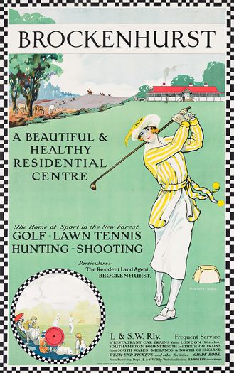 Vintage LSWR Brockenhurst Hampshire Railway Poster Print A3/A4 ...