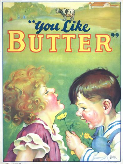 Vintage Cute You Like Butter Buttercup Advertisement Poster Print A3/A4