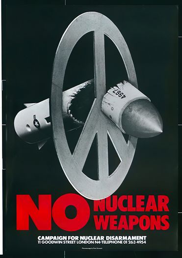 Vintage 1980's Campaign For Nuclear Disarmament CND Poster Print A3/A4