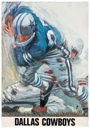 Vintage Dallas Cowboys American Football Poster Print A3/A4