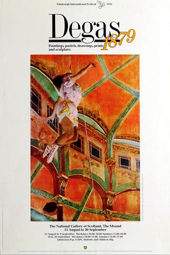 Vintage 1979 Edinburgh Degas Exhibition Poster Print A3/A4