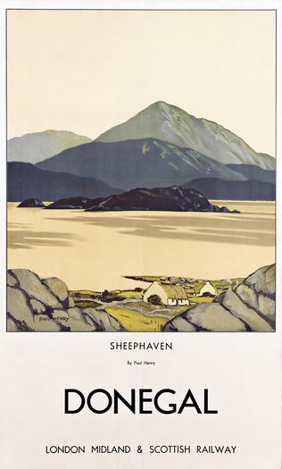 Vintage LMS Sheephaven Donegal Railway Poster Print A3/A4