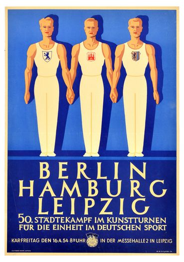 Vintage German Gymnastics Poster Print A3/A4