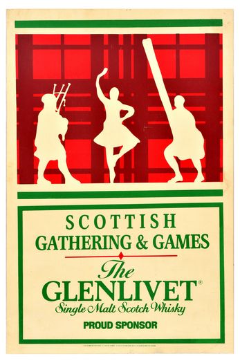 Vintage Glenlivet Highland Games Poster Print A3/A4