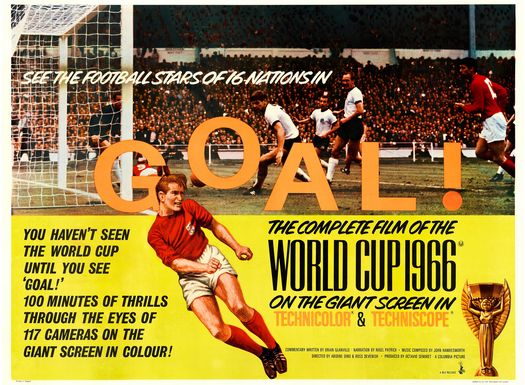 Vintage Goal England 1966 World Cup Movie Poster Print A3/A4