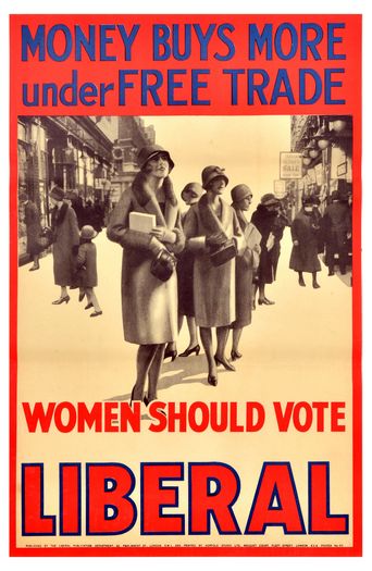 Vintage 1920's Liberal Party Free Trade Poster Print A3/A4