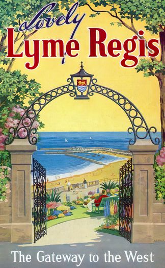 Vintage Lyme Regis Tourism Poster Print A3/A4