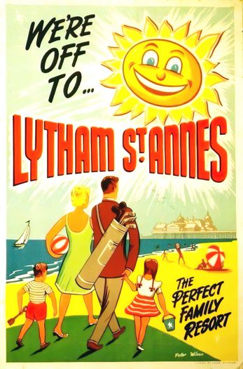 Vintage Lytham St Anne's Tourism Poster Print A3/A4