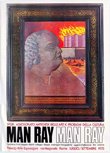 Vintage 1975 Rome Man Ray Exhibition Poster Print A3/A4