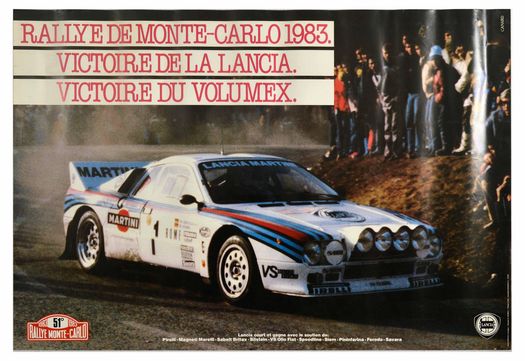 Vintage 1983 Monte Carlo Rally Motor Racing Poster Print A3/A4