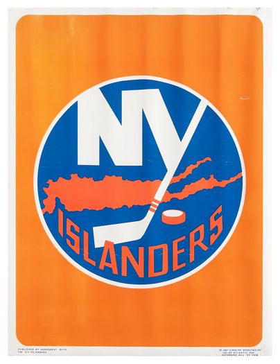 Vintage New York Islanders USA Ice Hockey Poster Print A3/A4