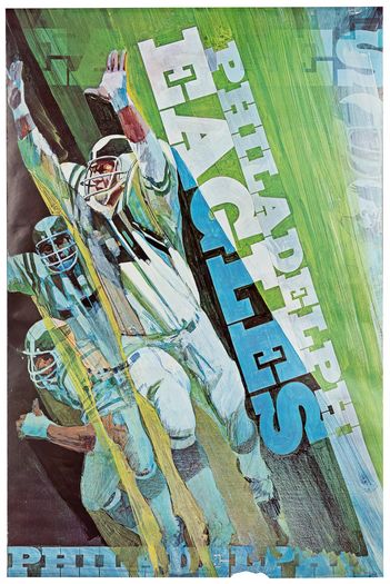 Vintage Philadelphia Eagles American Football Poster Print A3/A4