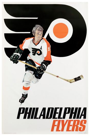 Vintage Philadelphia Flyers USA Ice Hockey Poster Print A3/A4