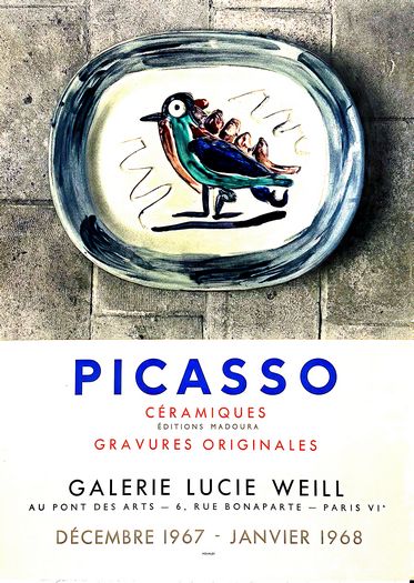 Vintage 1967 Paris Picasso Art Exhibition Poster Print A3/A4