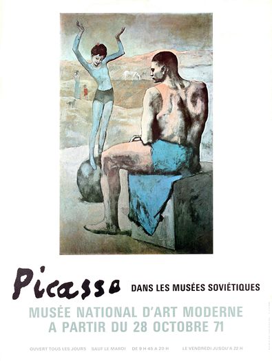 Vintage 1971 Paris Picasso Art Exhibition Poster Print A3/A4