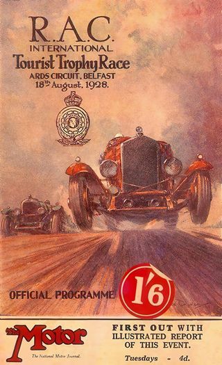 Vintage 1928 RAC Trophy British Motor Racing Poster Print A3/A4