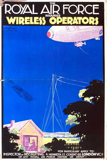 Vintage RAF Wireless Operators Wanted Recruitment Poster Print A3/A4