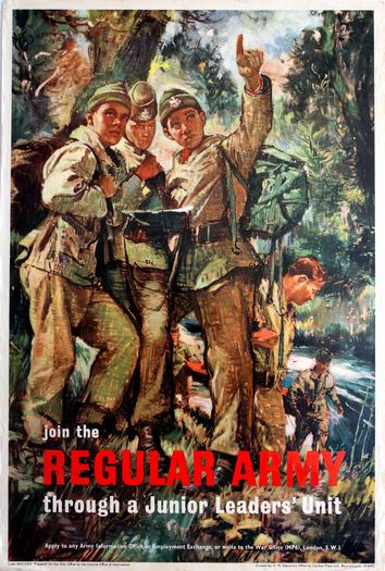 Vintage British Army Junior Leaders Recruitment Poster Print A3/A4