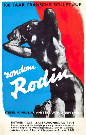 Vintage Amsterdam Rodin Sculpture Exhibition Poster Print A3/A4
