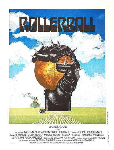 Vintage French Rollerball Movie Poster Print A3/A4