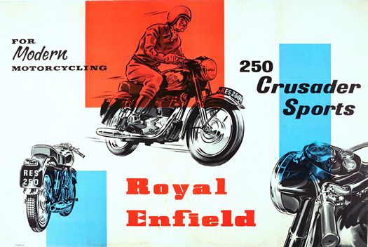 Vintage Royal Enfield Motorbike Advertisement Poster Print A3/A4