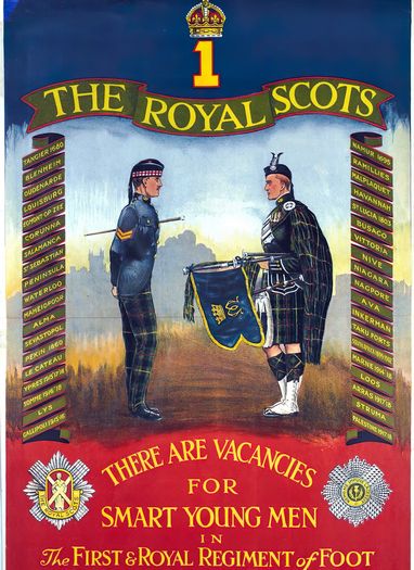 Vintage British Army The Royal Scots Recruitment Poster Print A3/A4