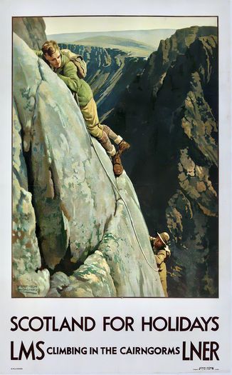 Vintage LMS LNER Cairngorms Mountain Climbing Railway Poster Print A3/A4