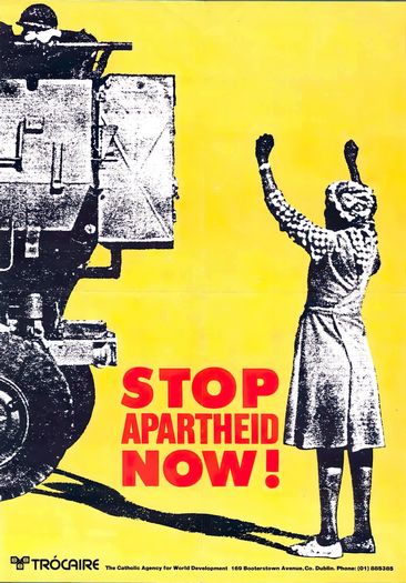 Vintage Irish Anti South African Apartheid Poster Print A3/A4