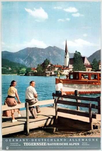 Vintage Tegernsee Germany Tourism Poster Print A3/A4