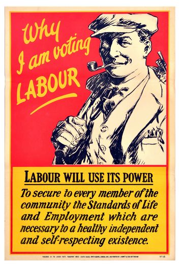 Vintage 1920's Why I Am Voting Labour Poster Print A3/A4