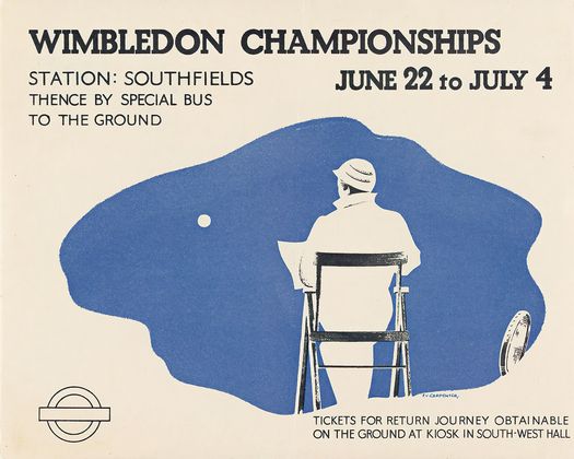 Vintage 1936 Wimbledon Tennis Championships Poster Print A3/A4
