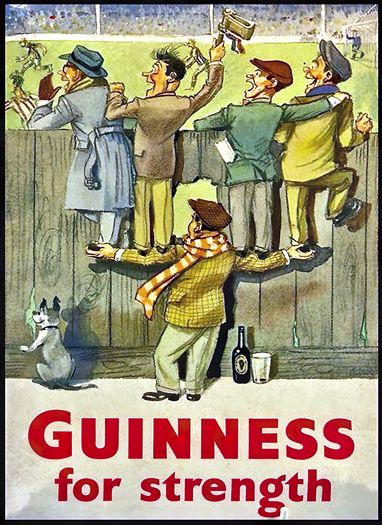 Vintage Guinness For Strength Soccer Advertisement Poster Print A3/A4