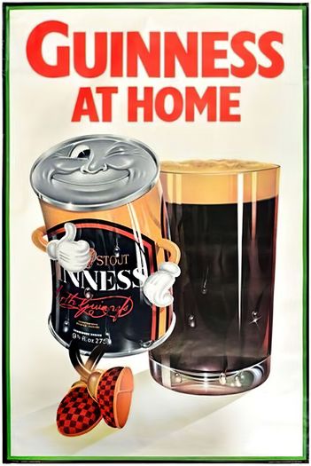 Vintage Guinness At Home Advertisement Poster Print A3/A4