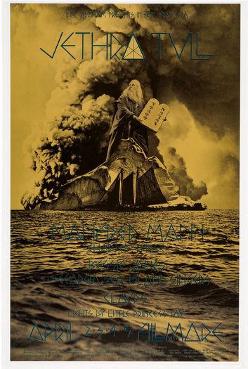 Vintage 1970 Jethro Tull Concert Tour San Francisco Poster Print A3/A4