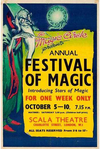 Vintage Magic Circle Festival of Magic Poster Print A3/A4