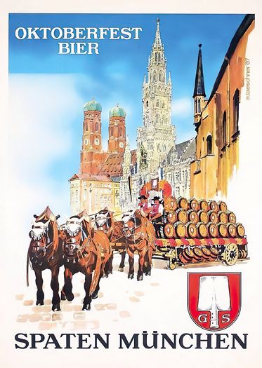 Vintage Spaten Munich Beer Advertisement Poster Print A3/A4