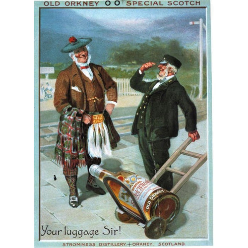 1905 Orkney Whiskey Advertising Poster A3/A4 Reprint - 