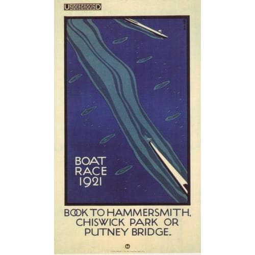 1921 Oxford Cambridge University Boat Race Poster A3/A2/A1 