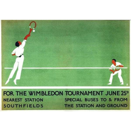 1922 Wimbledon Tennis Championships Poster A3/A2/A1 Print - 