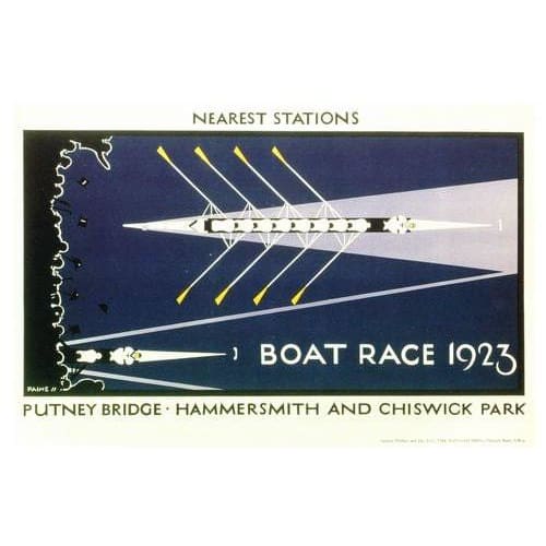 1923 Oxford Cambridge University Boat Race Poster A3/A2/A1 