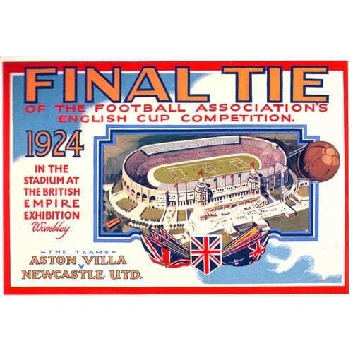 1924 FA Cup Final Promotional Poster A3/A2/A1 Print - 