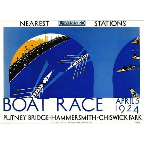 1924 Oxford Cambridge University Boat Race Poster A3/A2/A1 