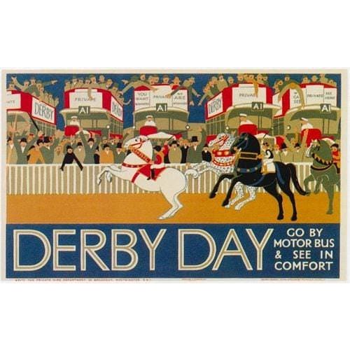 1928 Epsom Derby Horse Racing Promotional Poster A3/A2/A1 